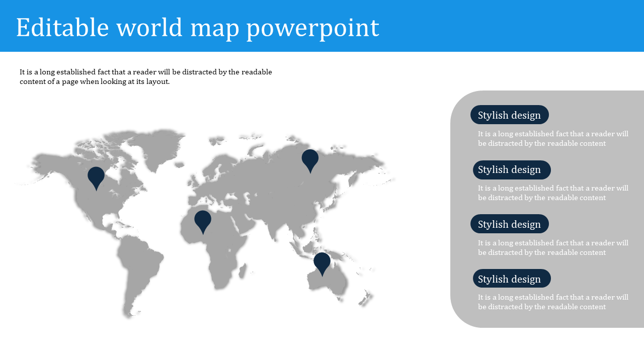 Best Editable World Map Powerpoint For Presentation